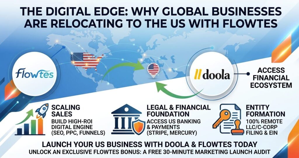 The Digital Edge: Why Global Businesses Are Relocating to the US with Flowtes